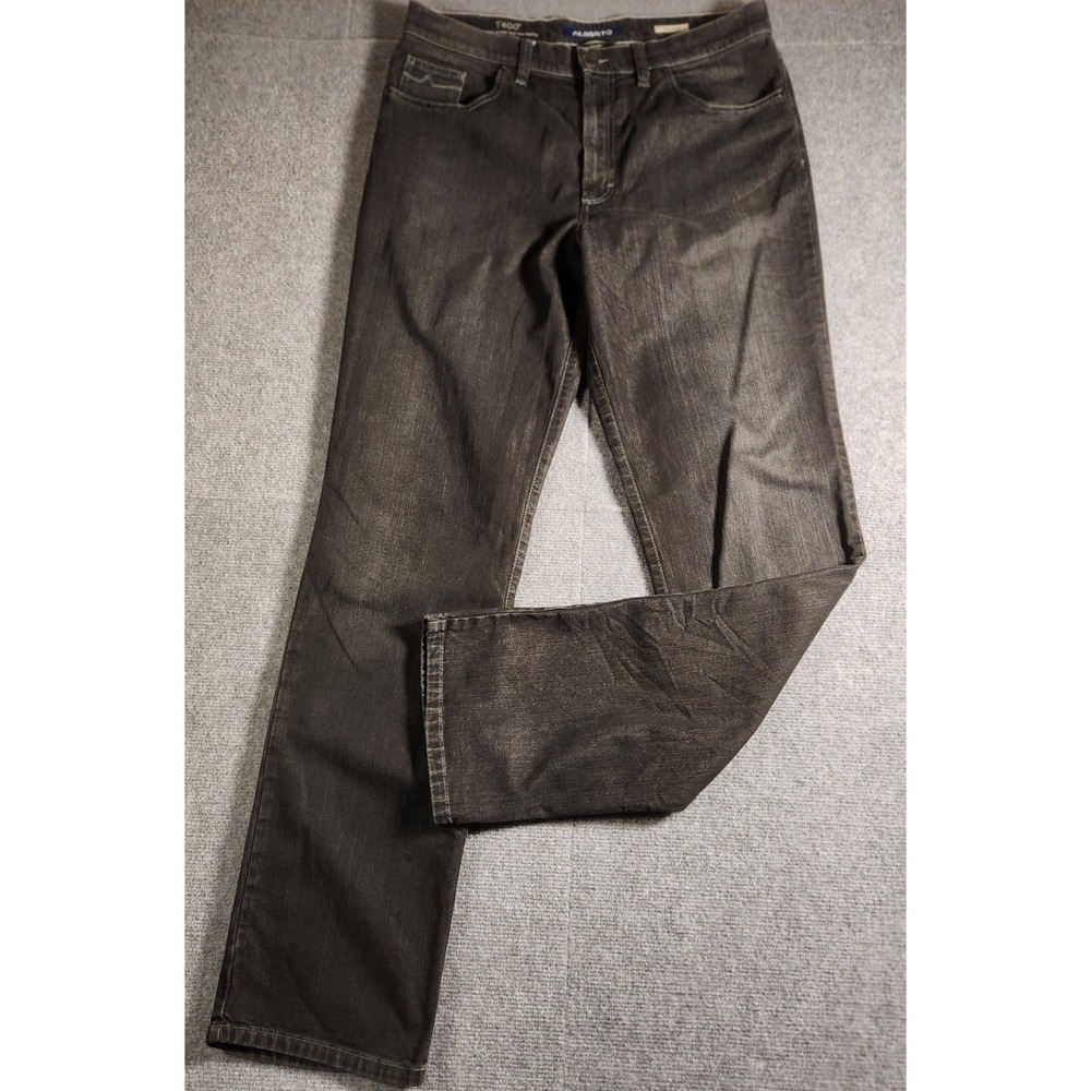 Alberto Pants Mens 36 Tommy Comfort Fit T400 Gray Stretch Denim Jeans
